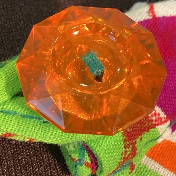 Sara Wax a line dress lime orange magenta L Handmade - Picture 6 of 16